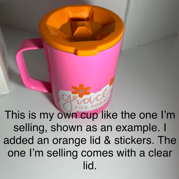 Cockcicle Coffee Mug in Miami Pink (Discontinued Color!) with clear lid - Picture 3 of 3